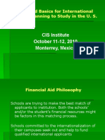 Financial Aid Basics for US - CIS Institute - Monterrey Mexico 2010[1]