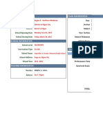 Division Information Class Information: Region Division District School Opening Date School Closing Date