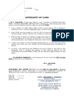 Affidavit of Loss - Calo