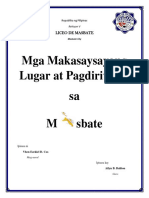 Mga Makasaysayang Lugar at Pagdiriwang Sa M Sbate: Liceo de Masbate