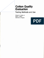 Cotton Quality Evaluation-Testing Methods and Use PDF