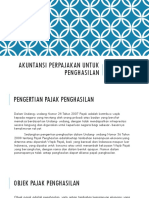 Akuntansi Perpajakan Untuk Penghasilan