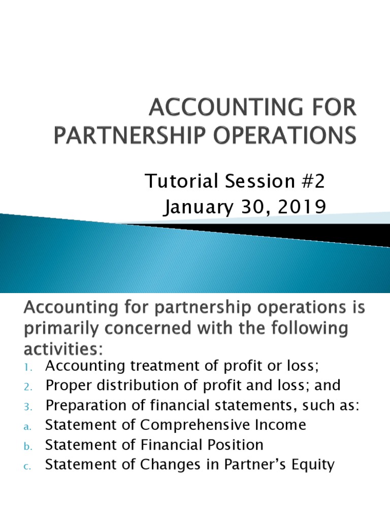 Accounting For Partnership Operations1 | PDF | Debits And Credits ...