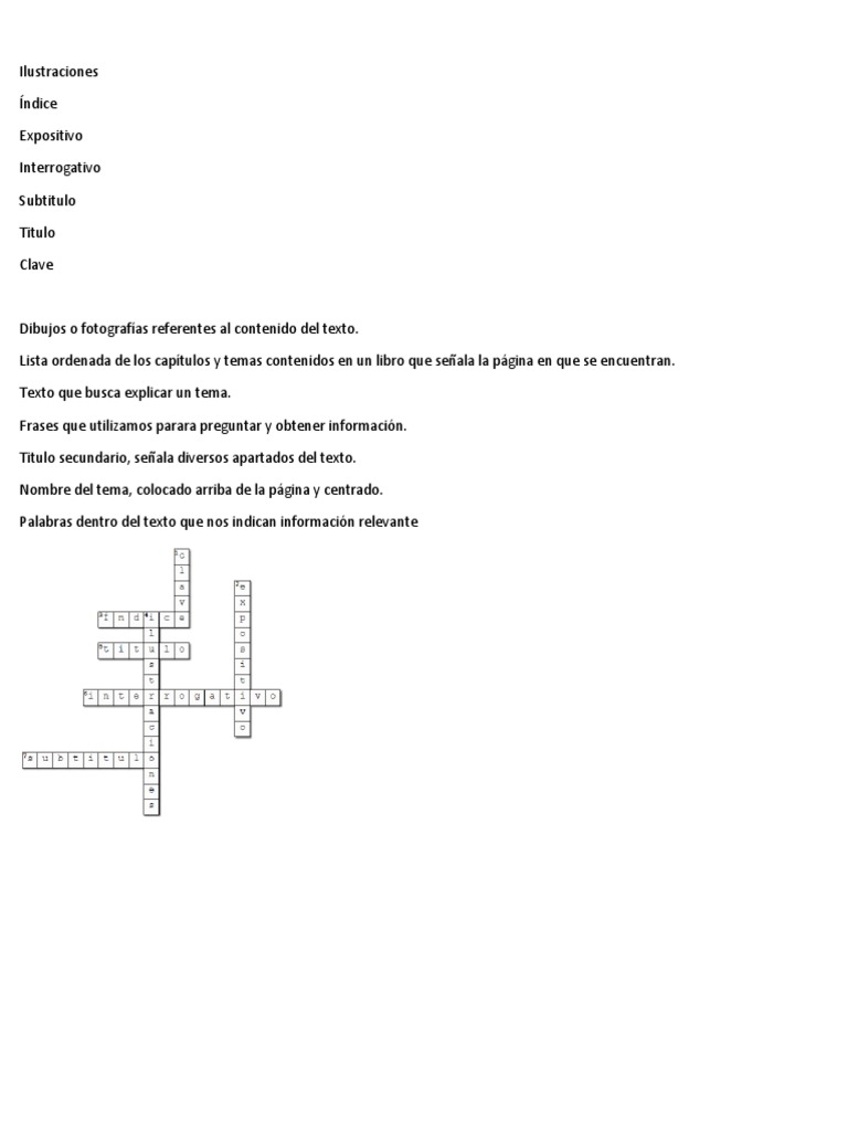 Crucigrama Expositivos | PDF