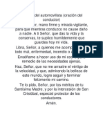 Oración Del Automovilista PDF