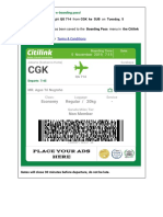 E-boarding pass for Citilink flight CGK to SUB