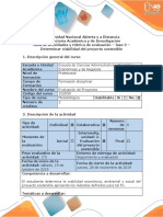 E - P - Guía de Actividades y Rúbrica de Evaluación - Fase 3 - Determinar Viabilidad Del Proyecto Sostenible