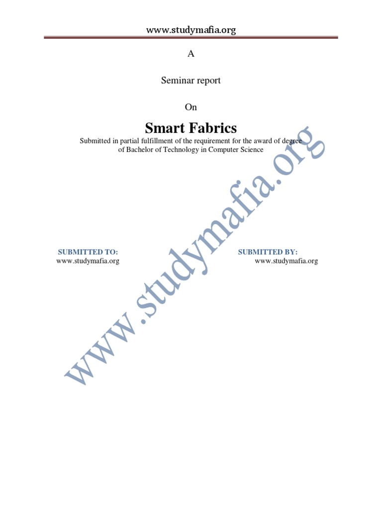 Smart Fabrics PDF E Textiles Wearable Technology