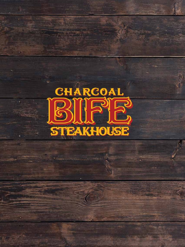 BIFE Charcoal Steakhouse Menu PDF Steak Drink