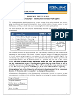 HR Recruitment Process and Online Aptitude Test Details