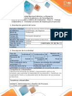 D - P - P - Guía de actividades y rúbrica de evaluación - Paso 3 - Trabajo colaborativo 2- Formular acciones de mejora para el proceso.docx