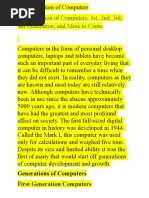 The Evolution of Computers, 1st, 2nd, 3rd, 4th Generation, and More To Come
