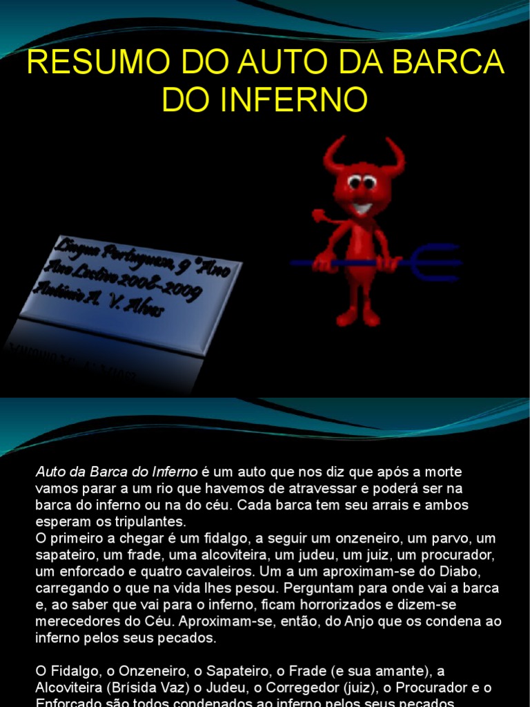 Resumo do auto da barca do inferno pdf