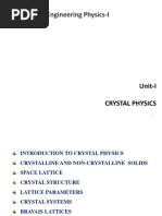 UNIT I Crystal Physics