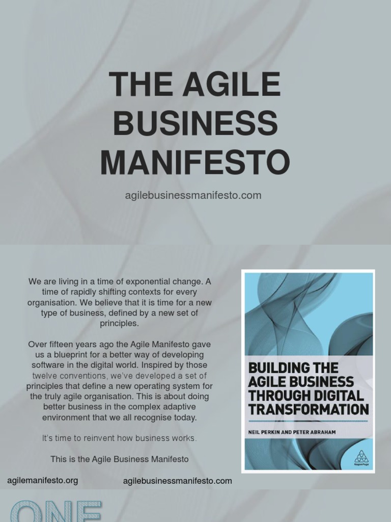 The Agile Business Manifesto | Download Free PDF | Agile Software ...