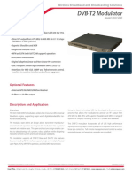 DVB-T2 Modulator: Product Features