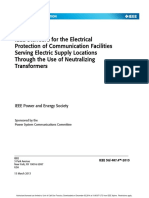 487.4-2013 Standard For The Electrical Protection of Communication Facilities Serving Electric Supply Locations Through The Use of Neutralizing Transformers