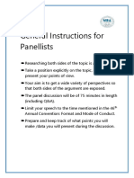 Panellists Instructions