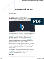 50 Comandos de AutoCAD Que Debes Conocer