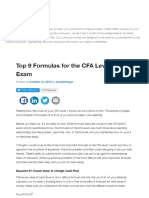 Top 9 Formulas For The CFA Level 1 Exam - FinQuizFinQuiz