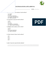 Prueba de Entrada de Educación Ambiental