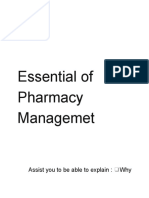 Essential of Pharmacy Managemet: Objective
