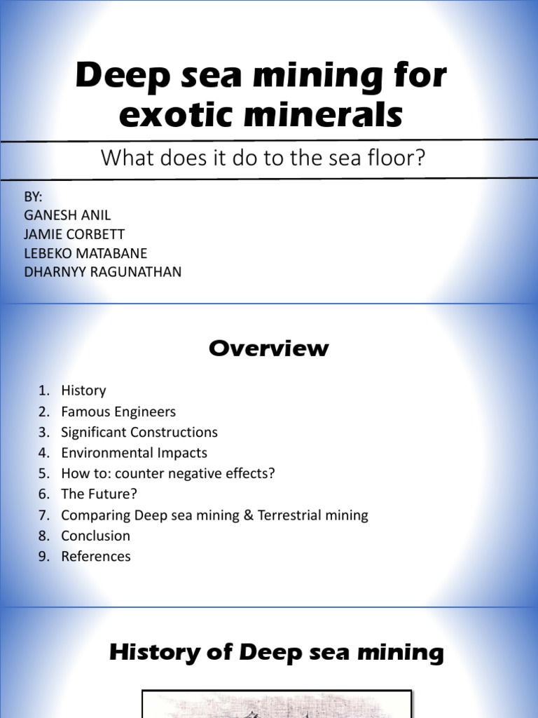 Deep Sea Mining Presentation | PDF | Deep Sea | Sea