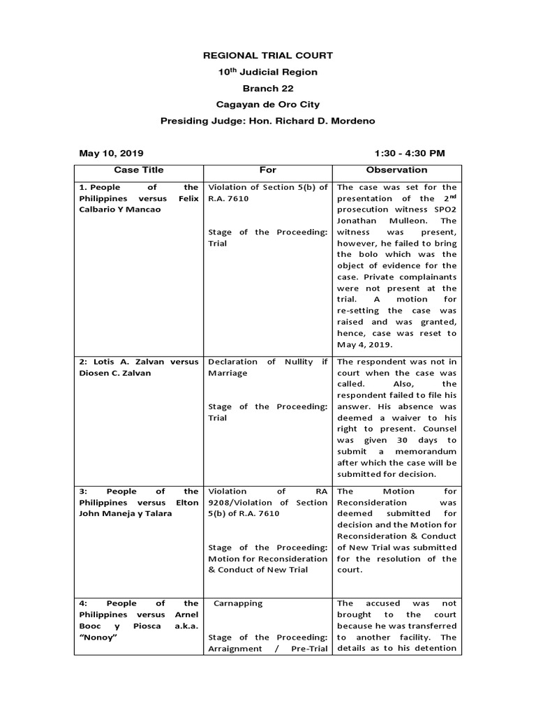 Practice Court Final Report | PDF | Witness | Plea