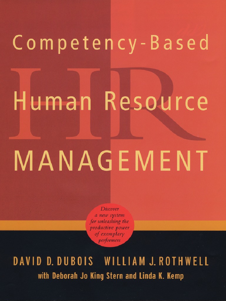 David D. Dubois William J. Rothwell CompetencyBased Human Resource