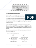 Lecture 7: Dynamic Circuits: High Speed CMOS VLSI Design