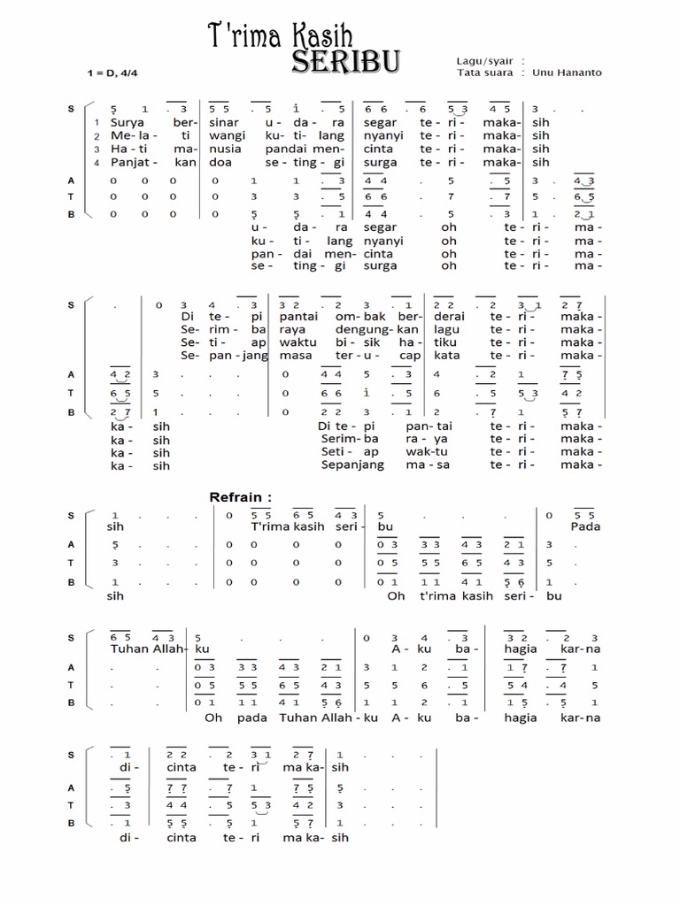 Trima Kasih Seribu PDF | PDF