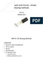 BJT Concepts and Circuits: Simple Biasing Methods: EE 112 SPRING 2017