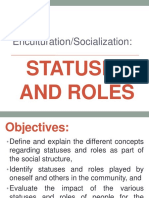 Enculturation/Socialization:: Statuses and Roles