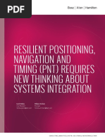 Resilient Positioning Navigation and Timing Thought Piece Presented by Booz Allen