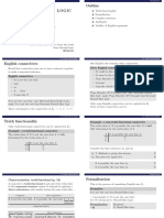 Introductiontologic Formalisation in Propositional Logic Outline