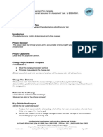 Change Management Plan Template