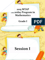 2015 MTAP Saturday Program in Mathematics Grade I