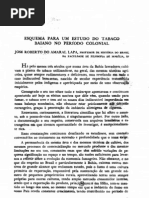 Estudo do tabaco no período colonial