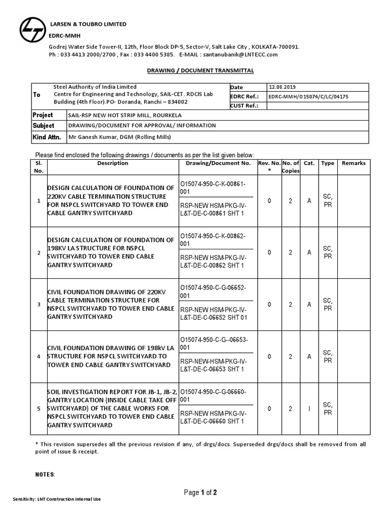 Transmittal 04175 | PDF | Steel | Business