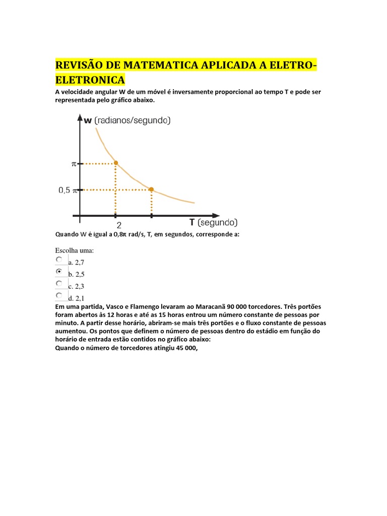 Matemática Aplicada à Eletrotécnica | PDF | Função (Matemática ...