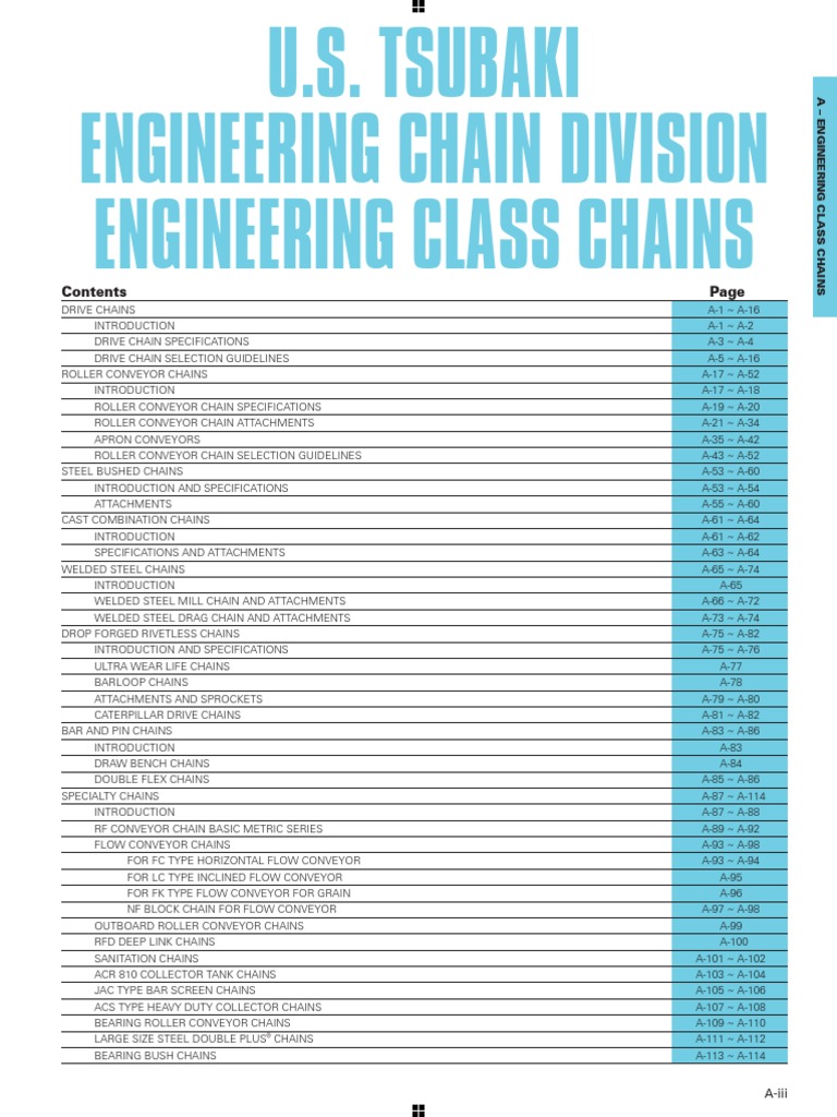 Engineering Chain Catalog PDF | PDF | Strength Of Materials | Horsepower