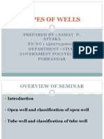 Types of Wells: Prepared By: Samay P. Attara EN NO: 156270306051 Department: Civil Government Polytechnic Porbandar