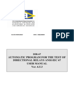 Automatic Program For The Test of Directional Relays Ansi-Iec 67 User Manual Ver. 6.5.3