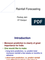 Monsoon Rainfall Forecasting: Pankaj Jain IIT Kanpur