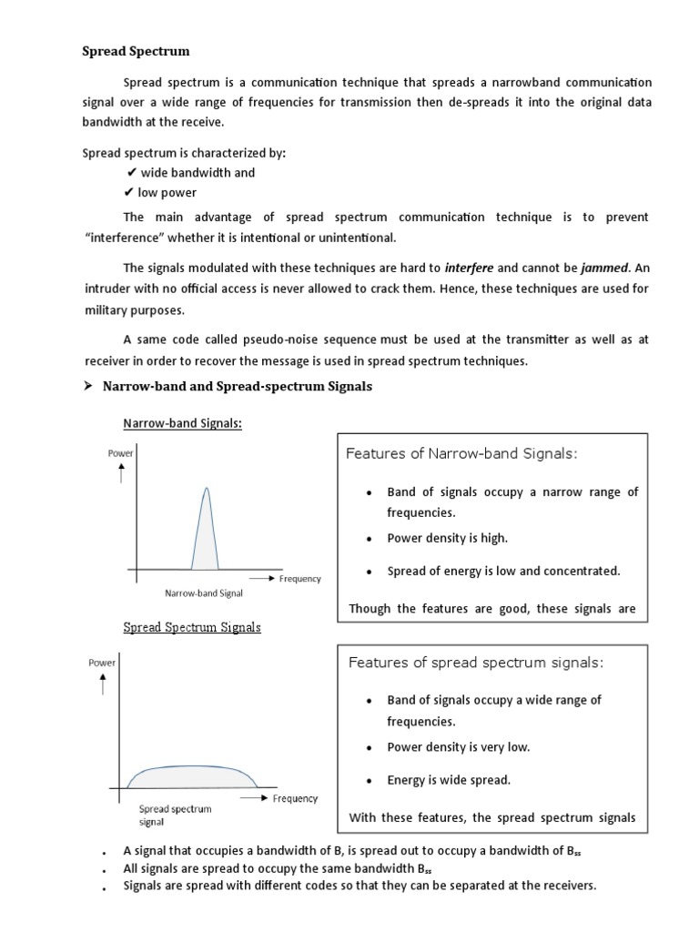 Spread Spectrum: Ss Ss | PDF | Modulation | Data Transmission
