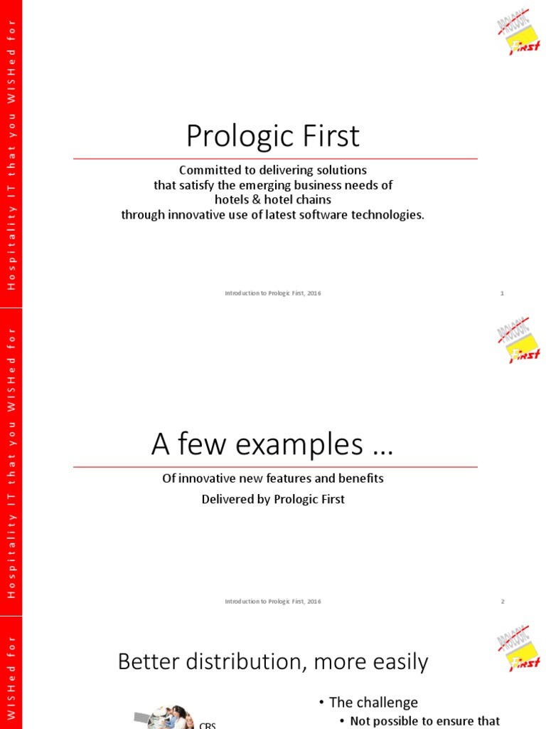 Prologic First: Innovative Hotel Solutions | PDF | Hotel | Point Of Sale
