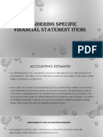 Considering Specific Financial Statement Items 1