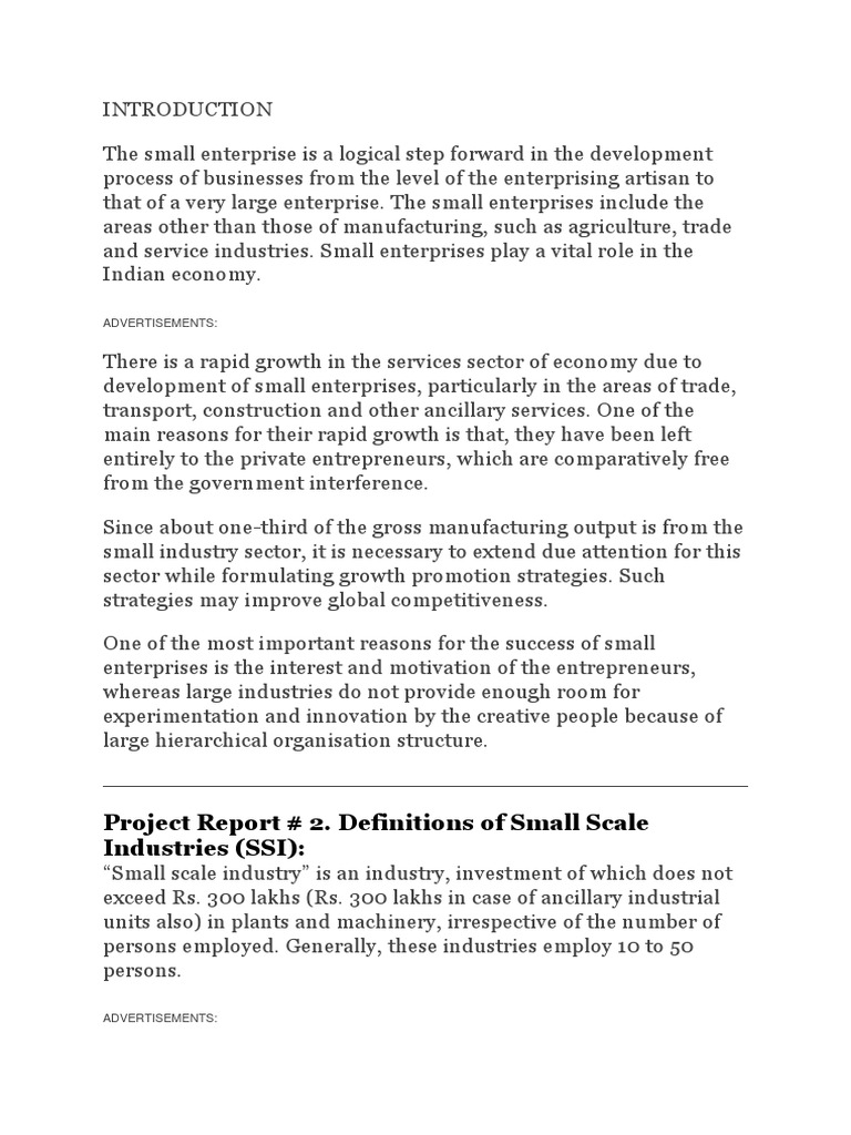 Importance of Small Scale Industries in India | PDF | Loans | Depreciation