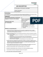 PRODUCTION TECHNOLOGIST Job Description PDF