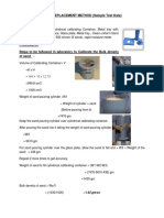 Apparatus:-: Sand Replacement Method (Sample Test Data)